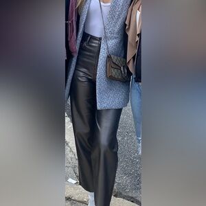 Express pewter color faux leather pants